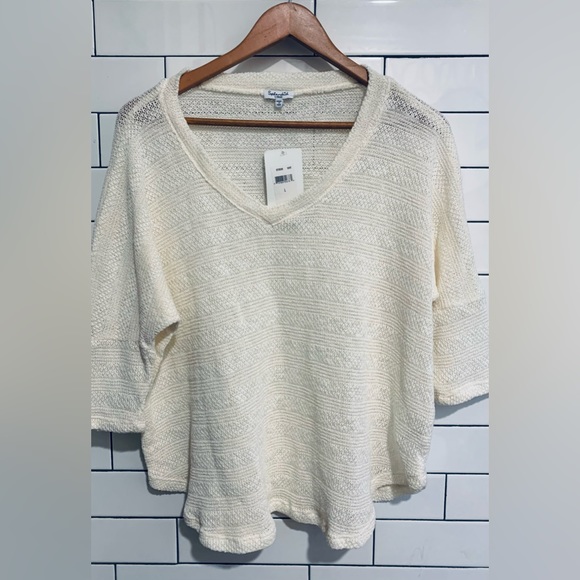 Splendid Sweaters - New Splendid white textimured Sweater Top